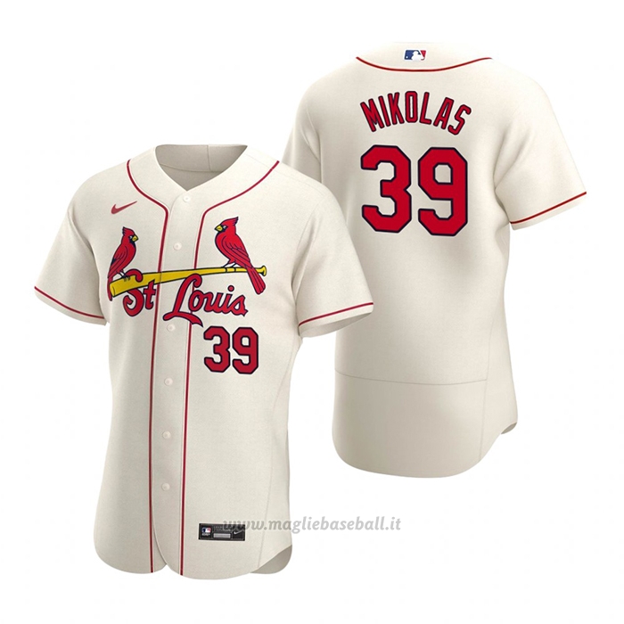 Maglia Baseball Uomo St. Louis Cardinals Miles Mikolas Autentico 2020 Alternato Crema